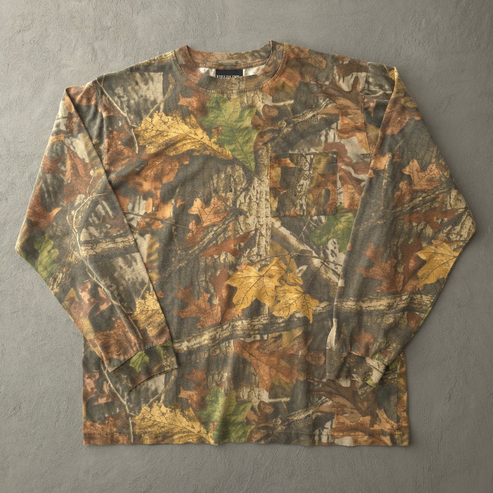 Fieldline Long Sleeve Pocket T-shirt Large Camo Advantage Timber Fieldline